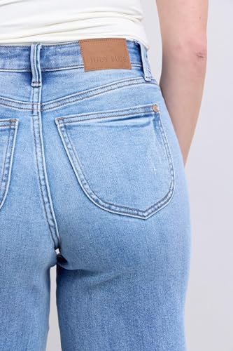High-Waisted Vintage Wash Retro Wide Leg Jeans – Classic Comfort, Modern Flair-826252