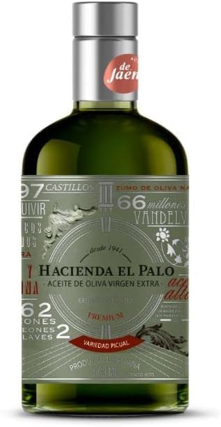 HACIENDA EL PALO | Aceite de Oliva Virgen Extra Premium Picual Sin Filtrar 500 ml