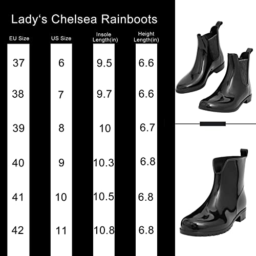 Daerainy Women's Short Ankle Rain Boots Waterproof Lightweight Chelsea Rain Boots For Gardening, Farming, Mud Working #TOP6