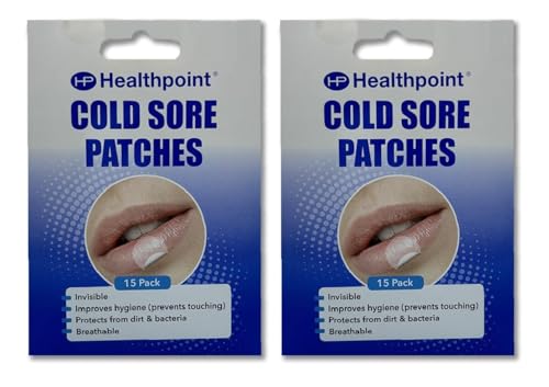 Healthpoint Cold Sore Patches, 2 Packs of 15 Invisible Patches - Bundled by Smart Cutie