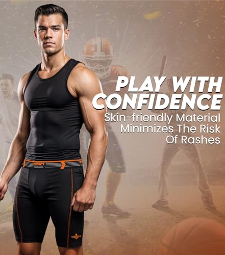 Exxact Sports Mens Compression Shorts with Soft Athletic Cup for Baseball Football Hockey, Mens Cup Underwear with Cup4