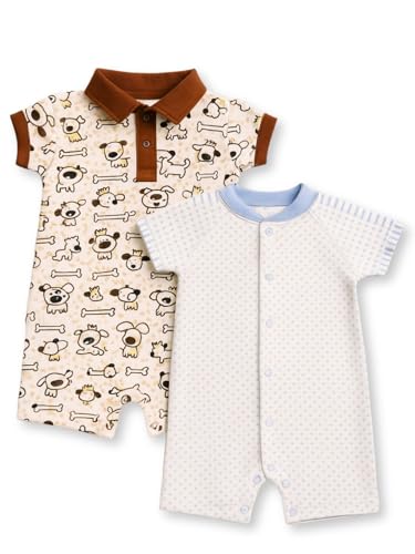 Image of TuddyBuddy 100% Cotton Romper /Jumpsuit /Bodysuit Set for Baby (Pack of 2 Playsuits)