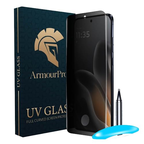 Image of ArmourPro UV Privacy Tempered Glass Screen Protector for Motorola Edge 70 Fusion (6.8 Inch, Pack of 1) Full Edge to Edge Coverage | Anti-Spy /Anti-Peeping, 9H Hardness, Protection