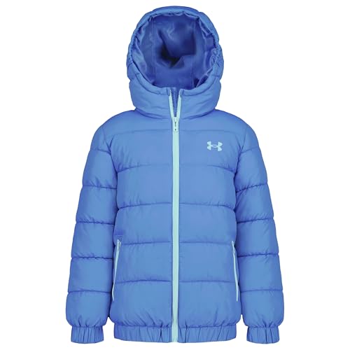 Image of Under Armour Girl's Prime Hooded Puffer Jacket, Lightweight & Water Repellent