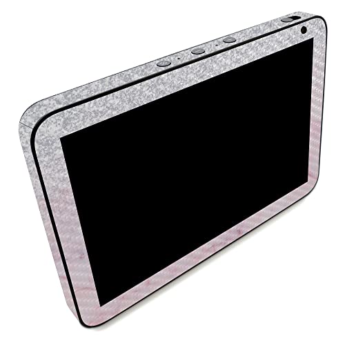Image of MightySkins Carbon Fiber Skin Compatible with Amazon Echo Show 8 (Gen 2) - Girly Marble Dazzle | Protective, Durable Textured Carbon Fiber Finish | Easy to Apply
