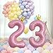 YFHVJTKO 40 Inch Number 14 Pink Crown Balloon Set,14th Celebration Decorations for Happy 14th Birthday Party Wedding Bridal Shower Engagement Photo Shoot Anniversary Decoration, Baby Pink 14 Balloon
