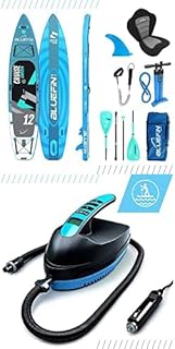 Bluefin Cruise Carbon SUP Package Bundle | Stand Up Inflatable Paddle Board | 6” Thick | Carbon Rail & Paddle | Kayak Conversion Kit (10’8 | 12’ | 15′)