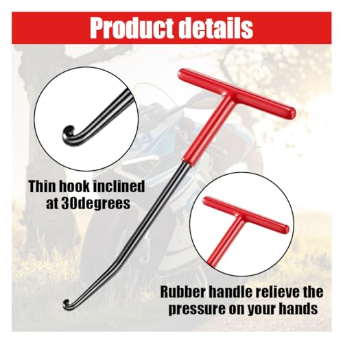 image for JOYCOURT Motorcycle Exhaust Spring Hook, T Shaped Handle Exhaust Sprin