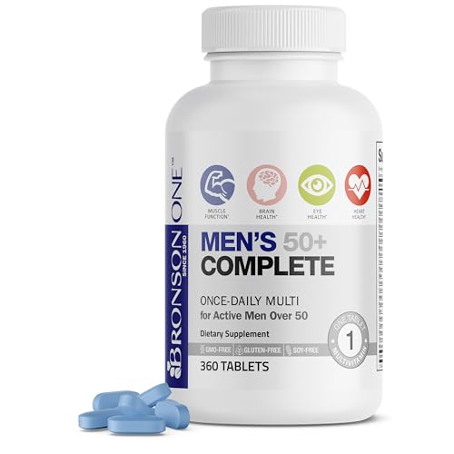 Bronson ONE Daily Mens 50+ Complete Multivitamin Multimineral 360 Tablets
