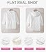 EVALESS Puffer Jacket for Women Lightweight Diamond Quilted Jackets Long Winter Coats Womens Fashion 2025 Hooded Long Sleeve Button Down Clothes White Jacket for Work with Pockets, Large