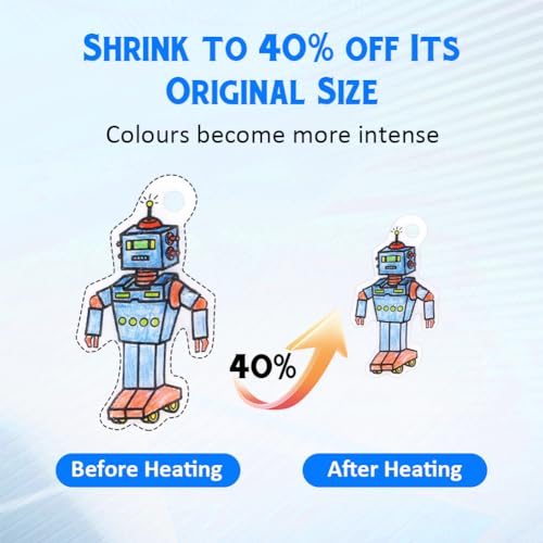 Ainiv 20 Stück Schrumpffolien Transparent, Bedruckbar Schrumpfende Plastikfolie Deko Folie für Handwerk, A4 Glänzend Schrumpffolie für Kunsthandwerk Schlüsselanhänger DIY Handmade Craft Deko (20*29CM)