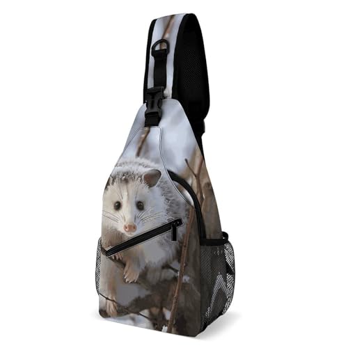 Bolso tipo sling Opossum en nieve para mujer y hombre miniatura 1