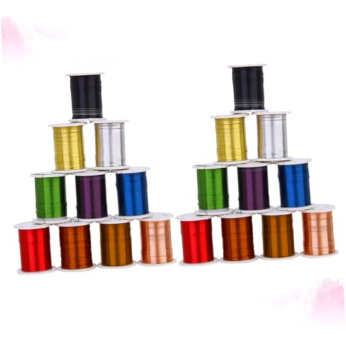 Hilo de alambre de cobre para crear joyería DIY única con el set de 20 rollos multicolor LIFKOME