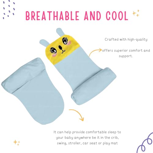 Image of Baby Head Protector Helmet for 6 Months to 3 Years | Soft Cotton Safety Cap with Air Ventilation | Infant Toddler Fall Protection Headgear for Boys & Girls (Sky-Blue)