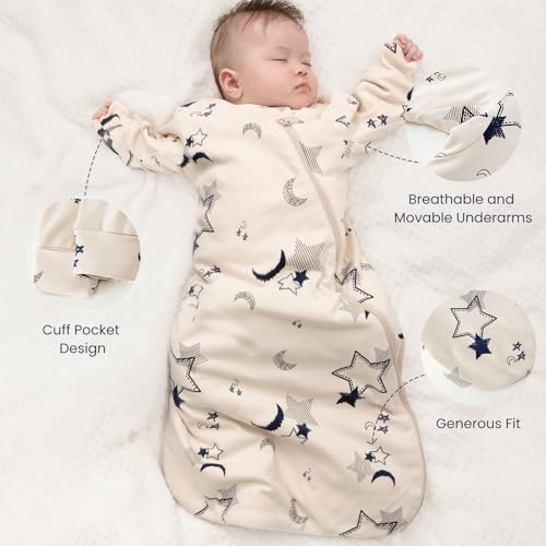 Image of Unisex Sleeping Bag for Babies and Toddlers 1.0 Tog Sleep Sack 18-36 Months, Newborn Sleep Sack, Wearable Blanket Baby, Sleep Sack with Sleeves, Gifts for Baby