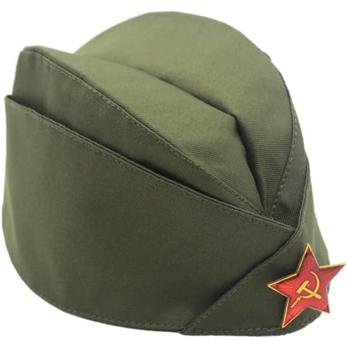 Bemvp Gorra M81 Del Ejército Militar Soviético De Segunda Guerra Mundial, Cccp, Urss, Con Insignia, Recuerdos De Gran Guerra Patriótica De Rusia, Talla única, Como Se Muestra
