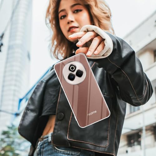 Image of Jkobi Back Cover for Realme P3 Pro (Silicone Clear Shockproof Case with Camera Protection and Dust Plugs | Transparent)