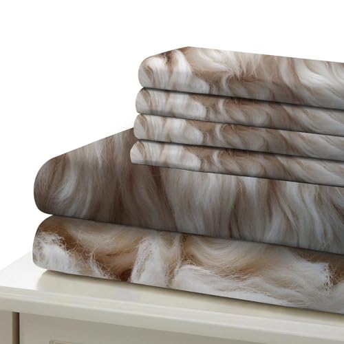 Housse de Couette Effet Fourrure 3D Imprimée 140x200 Lit Simple - 7
