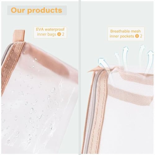 Image of Handcuffs Cosmetic Bag Roll Up Travel Toiletry Makeup Bag with 4 Removable Pouches Toiletries Organizer for Personal Care Make Up Cosmetics Accessories & Brushes