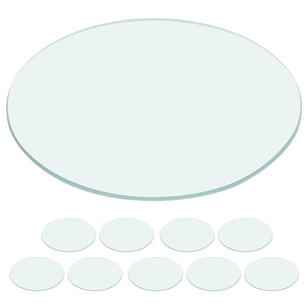 iplusmile 10pcs Laboratory Watch Glass Transparent Glass Cover for Beakers Evaporation Chemistry Experiment Supplies