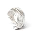 Helen de Lete Simple Style Original Feather From Heaven 925 Sterling Silver Open Ring