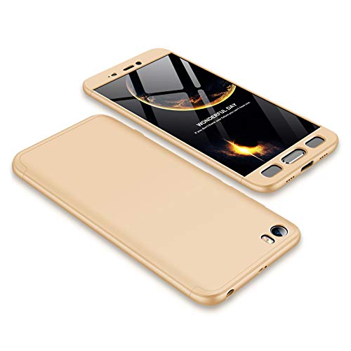 KeKeYM Hard Case for XiaoMi 5S, 360 Degree Protection 3 in 1 Combination Anti-Scratch PC Ultra-thin Case Cover for XiaoMi 5S - Gold