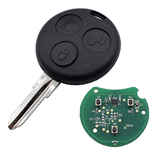 Boîtier de clé pour Smart 450 télécommande 3 boutons 433 MHz émetteur de remplacement complet