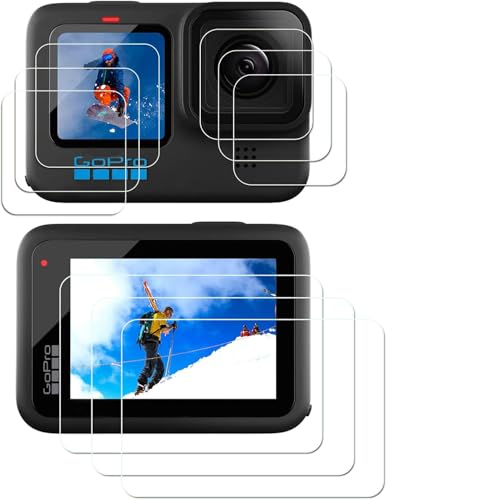 Protections d'écran GoPro Hero 9 verre trempé noir avec cache objectif