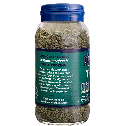 Litehouse Freeze Dried Thyme - Substitute For Fresh Thyme, Jar Equal To 5 Thyme Fresh Bunches, Organic, Thyme Seasoning, Non-Gmo, Gluten-Free - 0.52 Ounce #TOP2