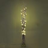 [page_title]-Dapo Dekoleuchte Dekozweige Lichterzweige 50 LED 0,06W Stimmungsleuchte 5 Ratanzweige Weidenzweige 100cm