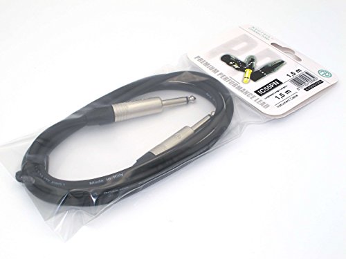 Câble Jack/Jack Professionnel X-LEAD GOLD - 0,5m - Noir - Connecteurs INCO - Made In Italy