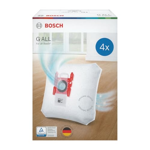 Bosch 4x Staubsaugerbeutel PowerProtect Typ G ALL BBZ41FGALL 99 9% Feinstaubfilterung 50% längere Nutzungsdauer passend für alle aktuellen Baureihen außer BSG8 BSN1