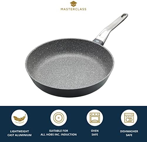 MasterClass Cast Aluminium Frying Pan, Induction-Safe Aluminium Pan, Non-Stick, 28 cm (11"), Grey