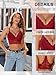 Avidlove Lace Bralettes for Women V Neck Racerback Sexy Cami Crop Top（Wine Red,XXL）