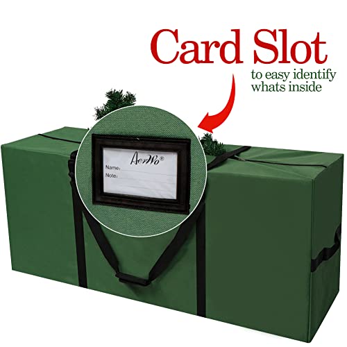 Aerwo Christmas Tree Storage Bag, Extra Large Christmas Storage Containers Fits Up To 9Ft Artificial Tree, Heavy-Duty Waterproof 600D Oxford Xmas Holiday Tree Bag With Card Slot(65” X 31” X 15”, Green) #TOP2