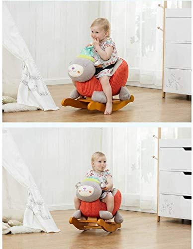 ZHANGYUEFEIFZ Schaukelpferd Plüsch Schaukeltier Pferd Rocking Horse Baby Trojaner Spielzeug Geschenk Kinder Musikstuhl… – Bild 3