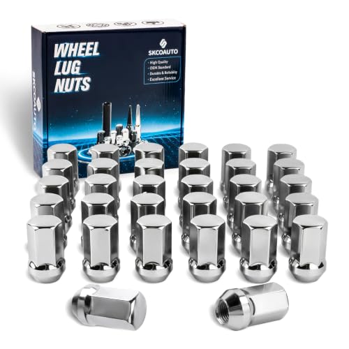 Image of 32pcs M14x1.5 Lug Nuts Part No 611-236 | Fit Silverado Sierra 2500 3500 2008-2024, Ram 2500 3500 2012-2024, Chrome Wheel Lug Nuts