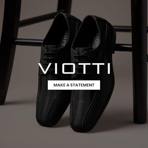 Image of Viotti 179, Casual Dress Oxford Shoes for Men, Satin Striped Lace-Ups, Men's Business Casual Leather & Satin Shoe, for All Formal Occasions