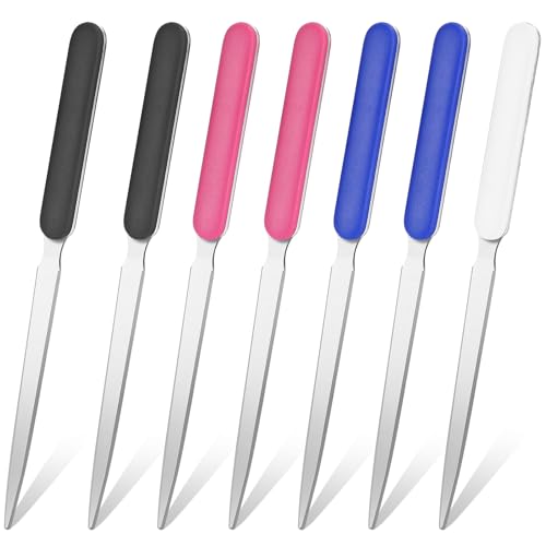 KAOPET 7 Pack Letter Opener Set, 7.5 Inch Stainless Steel Envelope Slitter, Efficient Mail Opener...