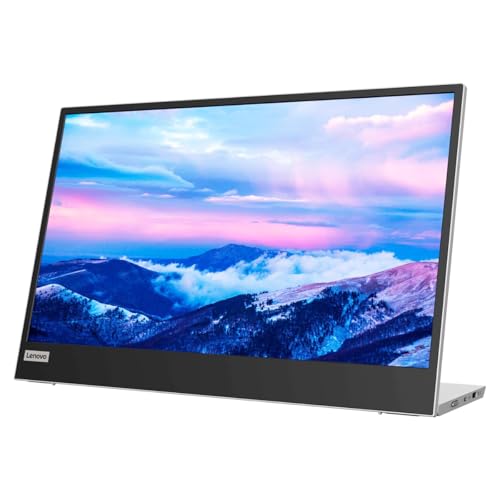 Image of Lenovo L15 Portable Monitor, 15.6 inch Display, Full HD Resolution, IPS Panel, 250 nits Brightness, 60Hz Refresh Rate, USB-C Ports, Height-Adjustable Stand, Flicker-Free Technology, Grey