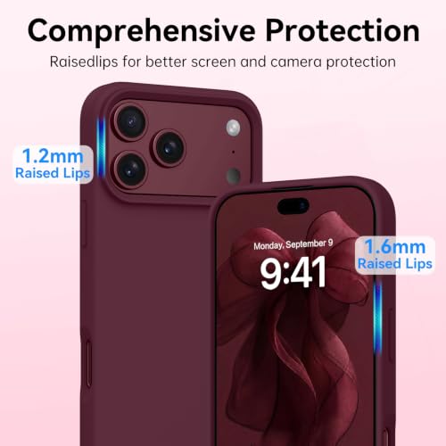 DOMAVER Case for iPhone 18 Pro Max 6.9'' Smooth Liquid Silicone -Burgundy by DOMAVER - Used condition - Image 4