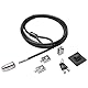Kensington MicroSaver Schließsystem für Desktop- und Peripheriegeräte 2.0 mit 5 mm Schlüsselsystem, Carbonstahl-Kabel und mehrteiligem Sicherheitssystem - 2,4 m Länge (K64424WW)