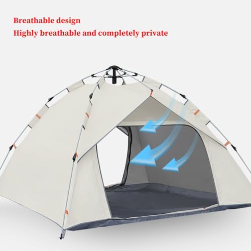 Carpa para 3-4 personas beige ligera y fácil de montar miniatura 4