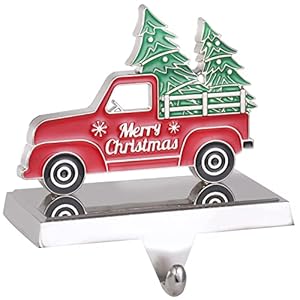 Christmas Stocking Holders for Fireplace Mantle Truck with Double Christmas Tree Stocking Hook Merry Christmas Stocking Hangers Holiday Decor (N-Truck, 1) Christmas Stocking Holders for Fireplace Mantle Truck with Double Christmas Tree Stocking Hook Merry Christmas Stocking Hangers Holiday Decor N Truck 1