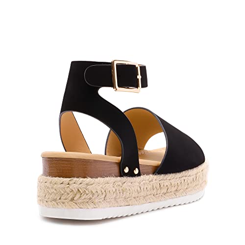 Image of DREAM PAIRS Women's Platform Espadrilles Casual Ankle Strap Wedge Sandals Comfortable Dressy Summer Shoes