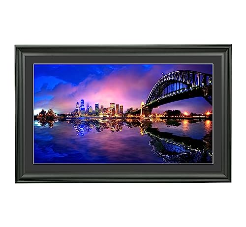 LTYHHK 12x20 Panoramic Picture Frames Solid Wood with 10x18 Black Mat, Displays 10x18with Mat or 12x20 Inch without Mat, 10x18 Poster Frame 12x20 Photo Frames Family Wall Black (L23B1220B1018)