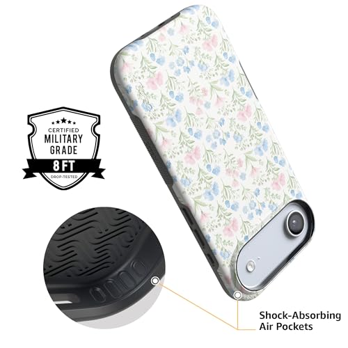 Coque iPhone 17 Air antichoc compatible MagSafe Casely floral - 6