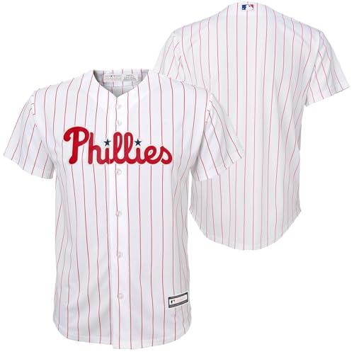 Outerstuff Philadelphia Phillies MLB Kids Youth 8-20 White Home Team Jersey (14-16)