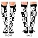 sanluoli Fashion Black White Checkered Note relief compression stockings for travel for men mujer 2 pair