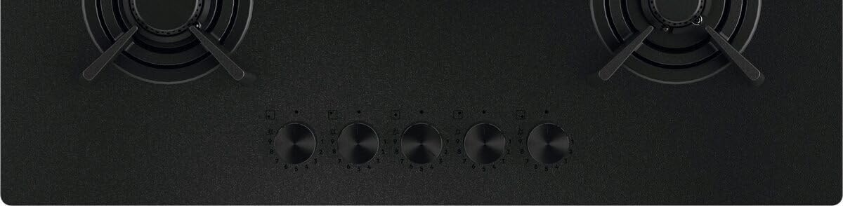 KGG753723L - Piano Cottura 5 Fuochi Gas 75 cm in Vetro Nero